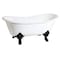 Aqua Eden 71.63 L, 29.75 W, White/Matte Black, Cast Iron VCTNDS7231NL0 - alternate 1
